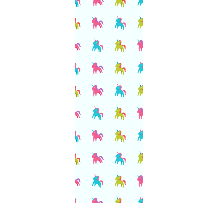 Roletai vaikų kambariui su vienaragiais ant mėlyno fono - „Tenstickers“