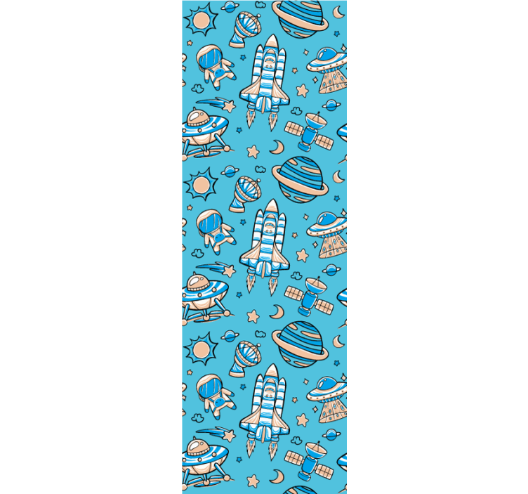 Roletai vaiku kambariui kosminis laivas virš mėlyno dangaus - „Tenstickers“