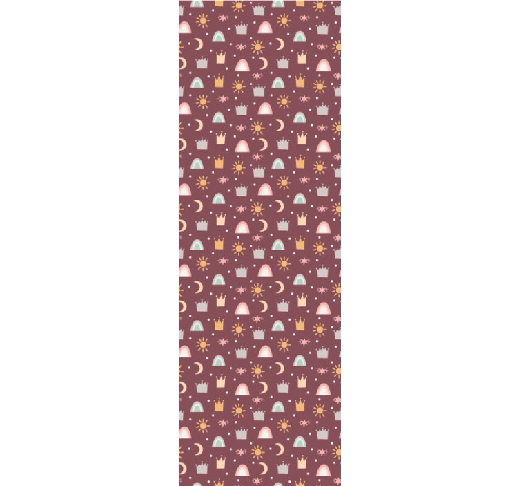 Roletai vaikų kambariui karūnos ir vaivorykštės - „Tenstickers“