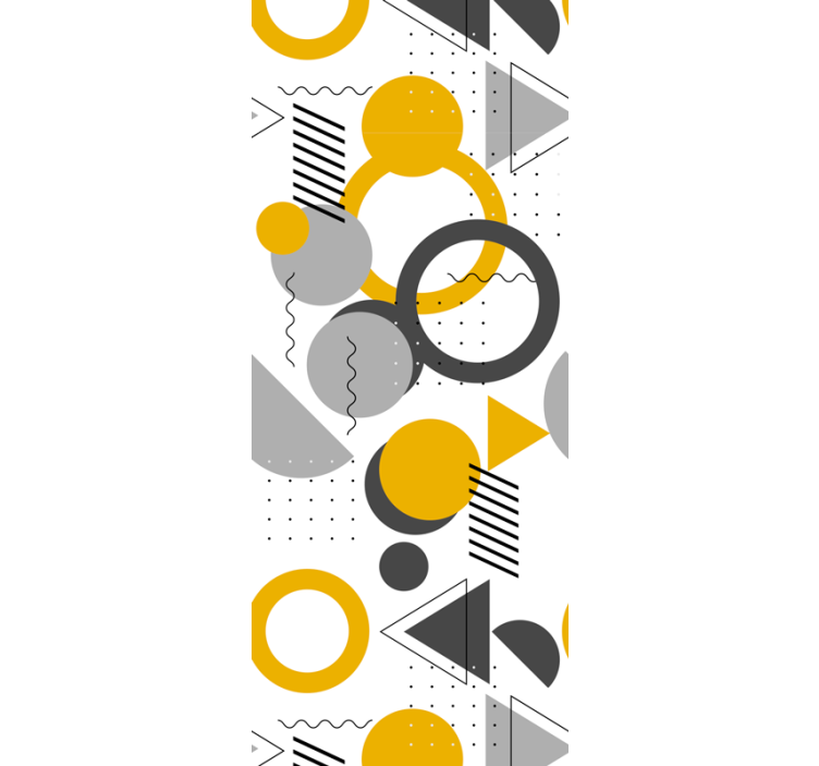 Roletai biuras be siūlių retro geometrinis raštas - „Tenstickers“