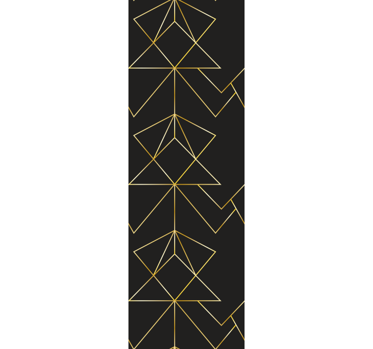 Roletai biuras juodos ir aukso elegantiškos linijos - „Tenstickers“