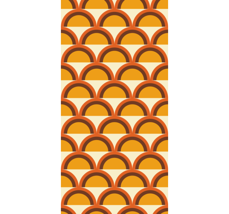 Roletai geltona 1970-ųjų saulėlydžio retro arkos - „Tenstickers“