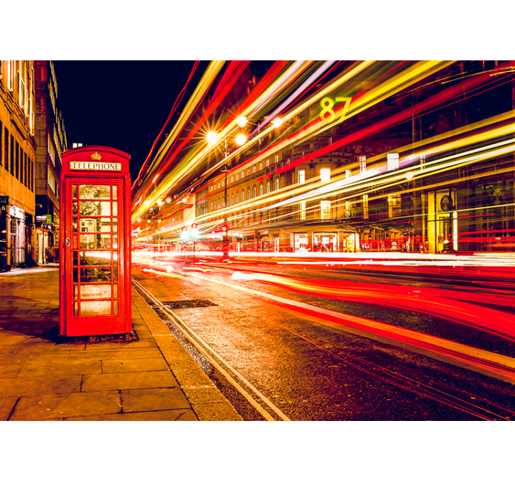 Roletai raudona ikoninė londono naktis - „Tenstickers“