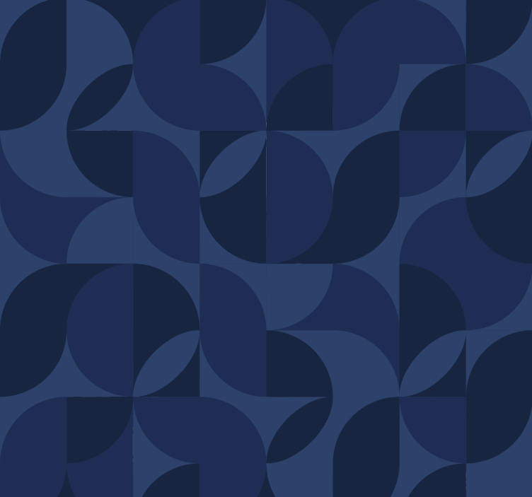 Roletai mėlyna retro geometriniai - „Tenstickers“