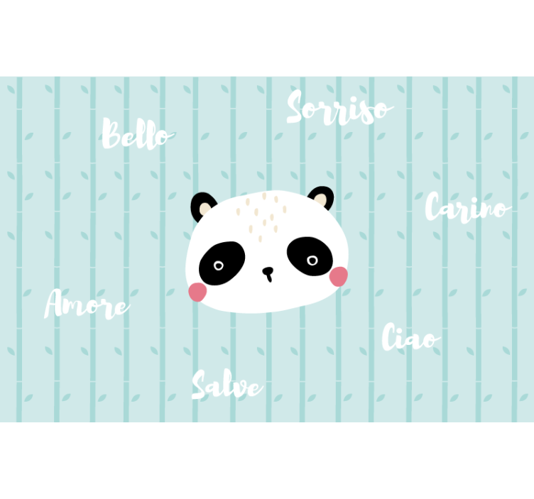 Roletai mėlyna panda debesyse - „Tenstickers“