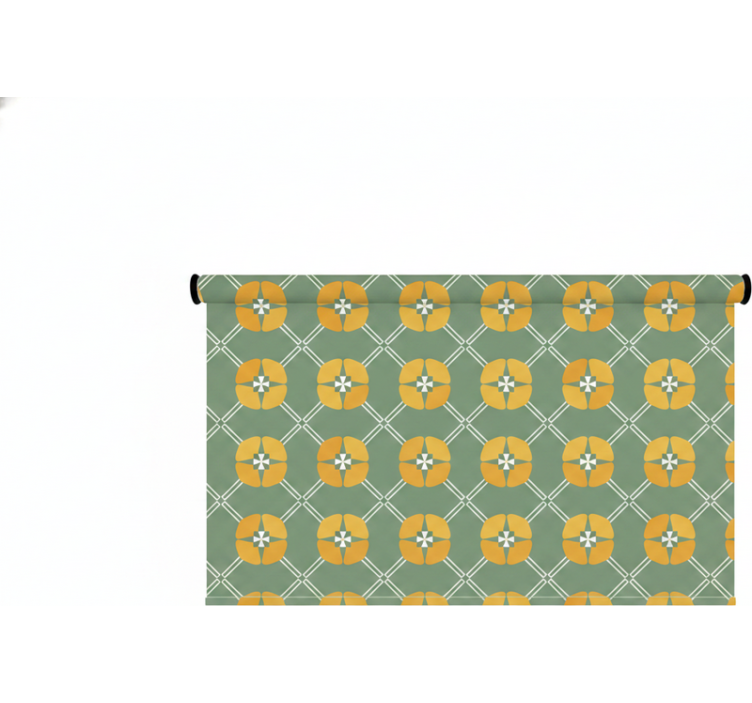 Roletai žalias su senoviniu žaliu gėlių raštu - „Tenstickers“