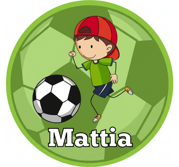 Roletai žalias futbolo dizainas su individualiu vardu - „Tenstickers“