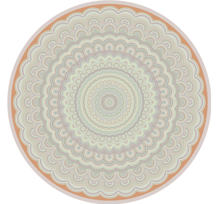 Roletai smėlio spalvos apvalia smėlio mandala - „Tenstickers“