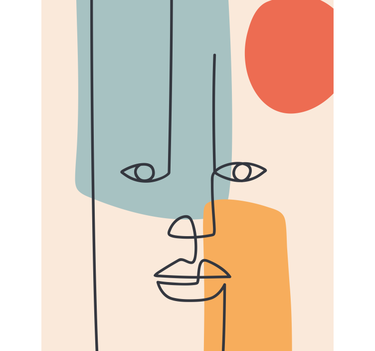 Abstraktus veido kontūras roletai su piešiniu - „Tenstickers“