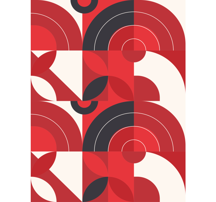 Geometriniai raudoni apskritimai Roletai modernus - „Tenstickers“