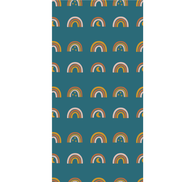 Vaivorykštės ir žvaigždės Roletai vaiku kambariui - „Tenstickers“