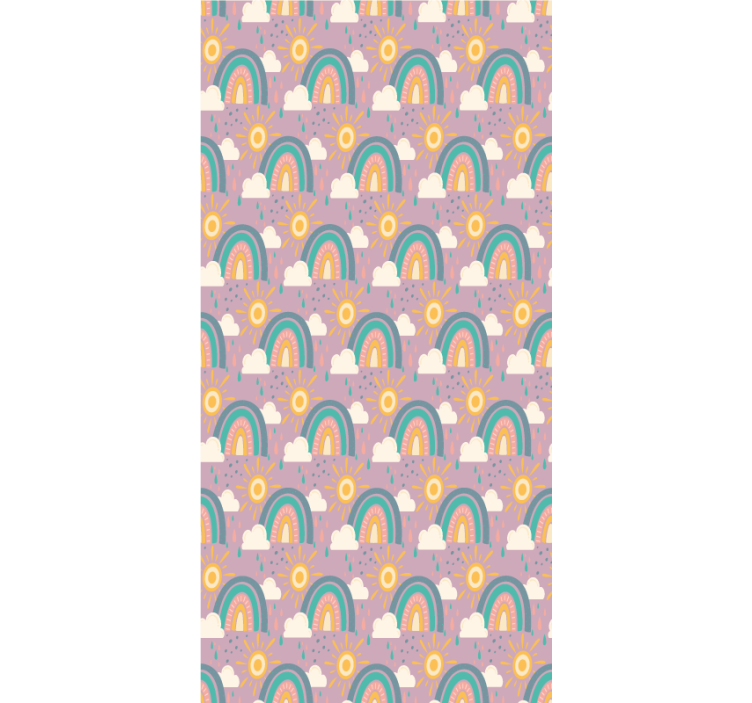 Vaivorykštės ir saulės Roletai vaiku kambariui - „Tenstickers“