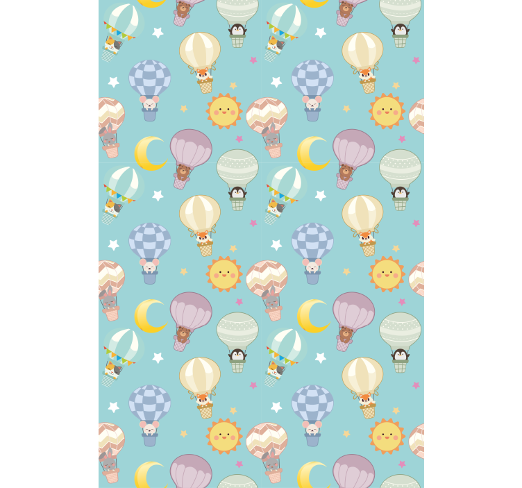 Karšto oro balionai ir saulės Roletai vaiku kambariui - „Tenstickers“