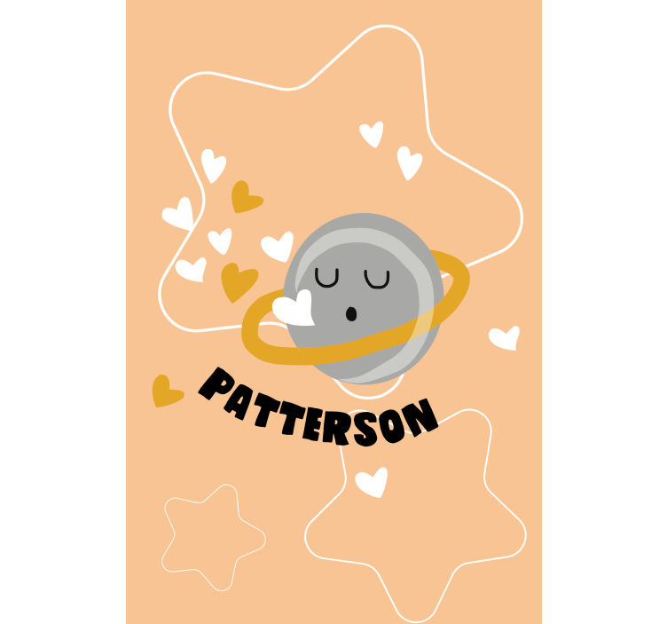 širdingas saturnas su vardu Roletai vaiku kambariui - „Tenstickers“