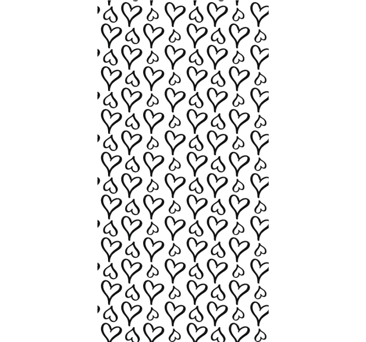Juodos ir baltos širdelės Roletai romantiškas - „Tenstickers“