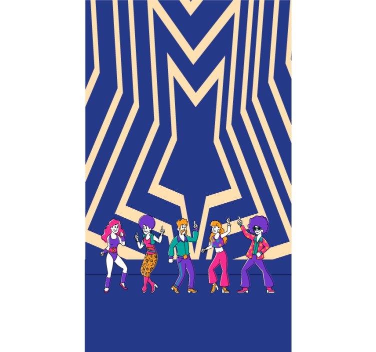 Disko šokių atmosfera Roletai linksma - „Tenstickers“