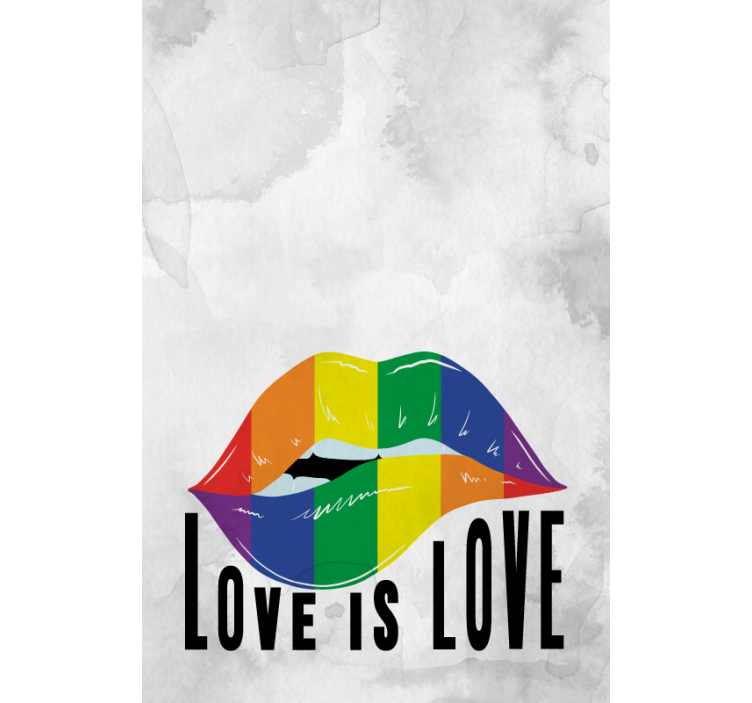 Vaivorykštės lūpų dailė Roletai su tekstu - „Tenstickers“