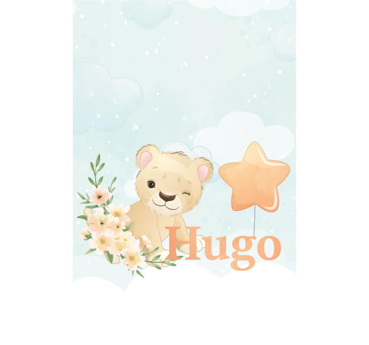 Pagal užsakymą liūto jauniklis Roletai vaiku kambariui - „Tenstickers“