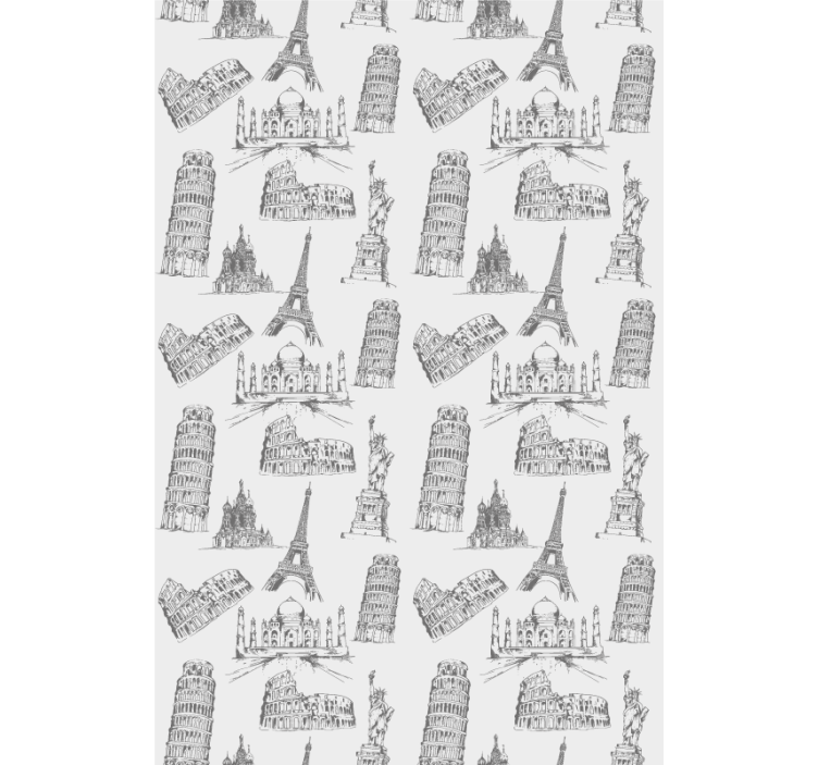 Garsių orientyrų siluetai Roletai originalus - „Tenstickers“