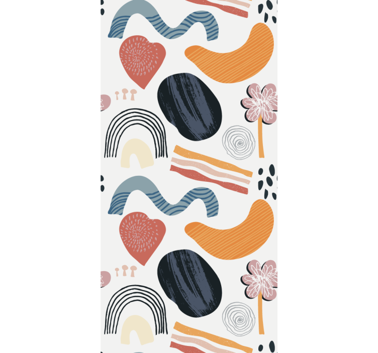Abstrakčios pastelinės formos roletai su piešiniu - „Tenstickers“