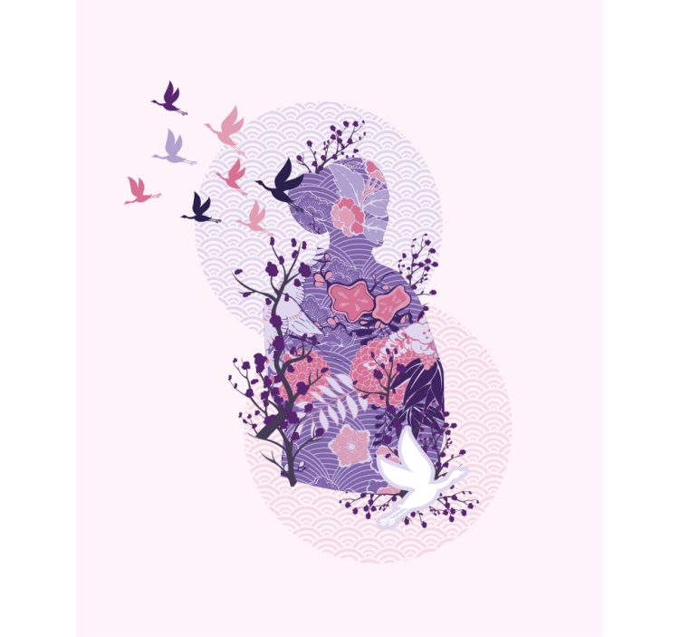 Gėlių silueto menas Roletai gėlės ir augalai - „Tenstickers“