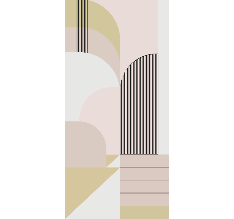 Geometrinės kreivės dizainas Roletai modernus - „Tenstickers“