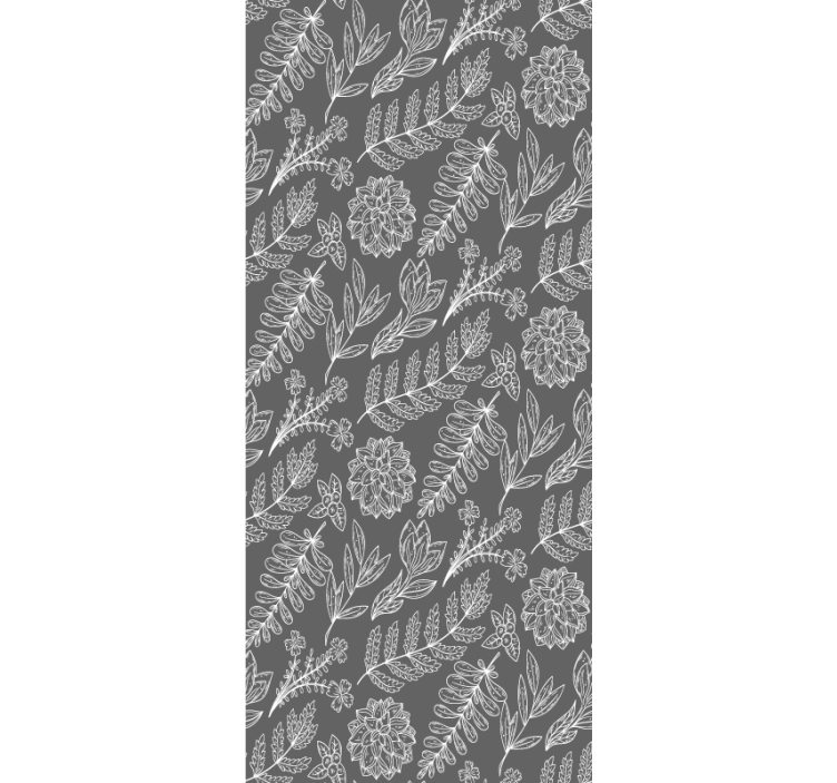 Gėlių kontūro raštas Roletai gėlės ir augalai - „Tenstickers“