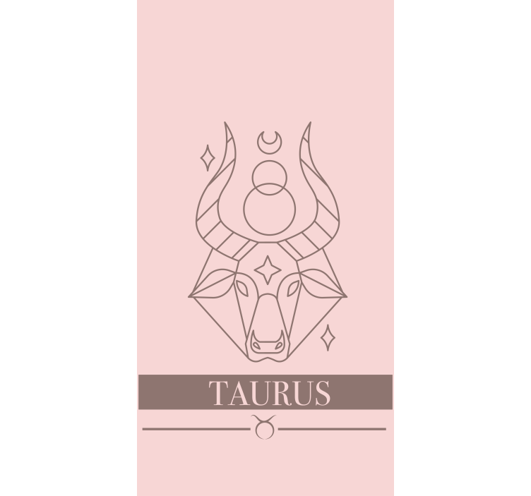 Roletai kitos žaliuzės taurus rožinė zodiako kortelė - „Tenstickers“