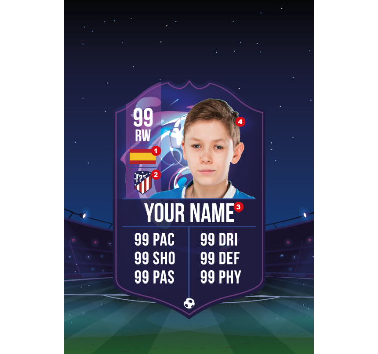 Futbolo žaidėjo kortelė Roletai vaiku kambariui - „Tenstickers“