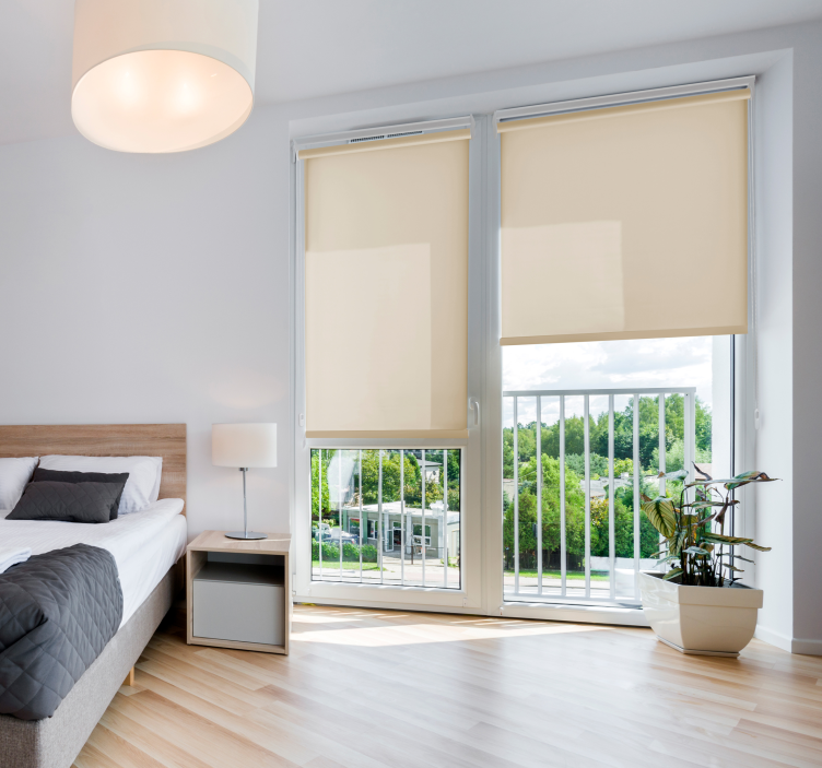 Smėlio spalvos permatomos miegamojo žaliuzės - „Tenstickers“