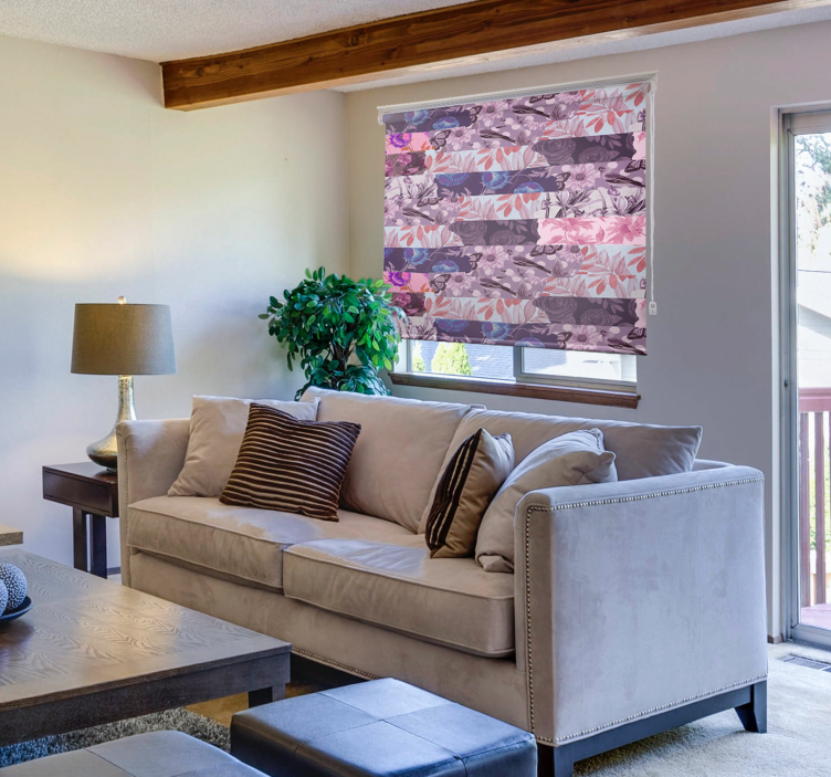 Gėlių koliažas gėlių ritininės žaliuzės - „Tenstickers“