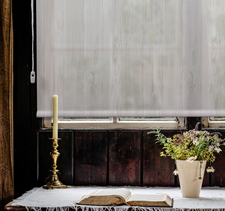 Pilkos medienos kaimiškos ritininės žaliuzės - „Tenstickers“