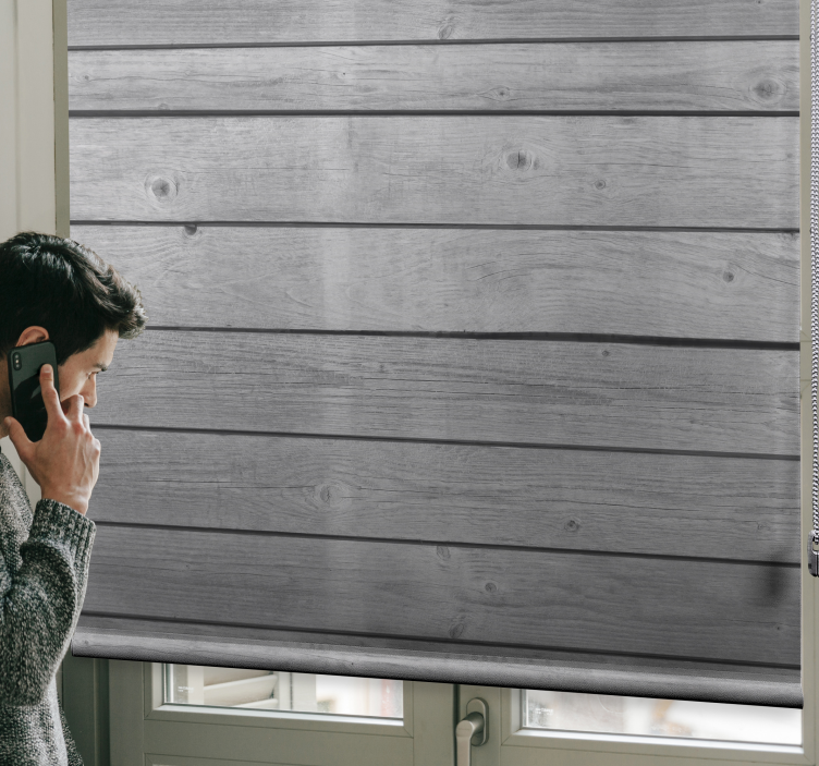 Medinis tamsiai pilkas kaimiškas roletas - „Tenstickers“