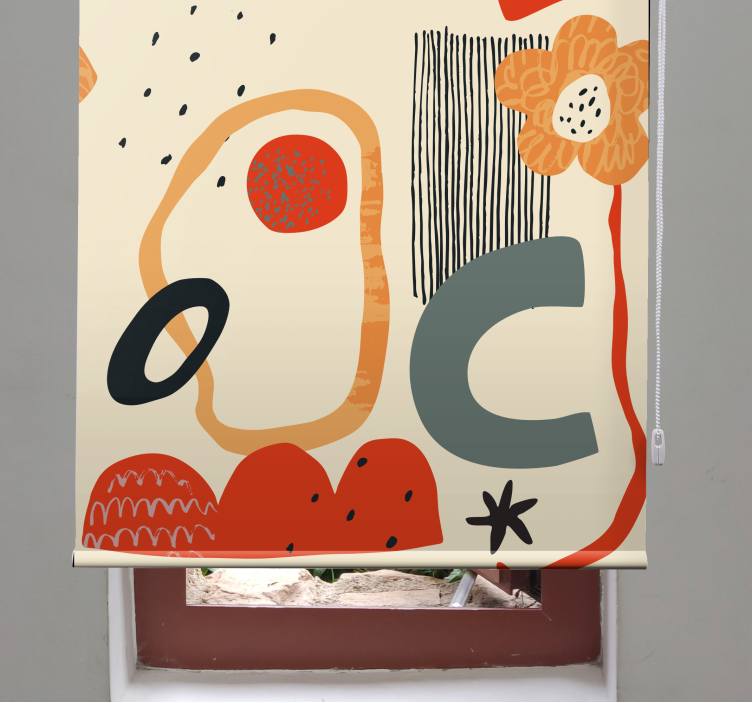 Abstrakti gėlių kompozicija Roletai kitos žaliuzės - „Tenstickers“