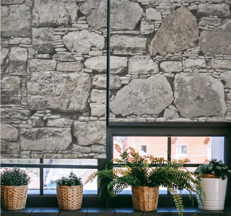 Akmens sienos efektas Roletai tekstūra ir raštas - „Tenstickers“