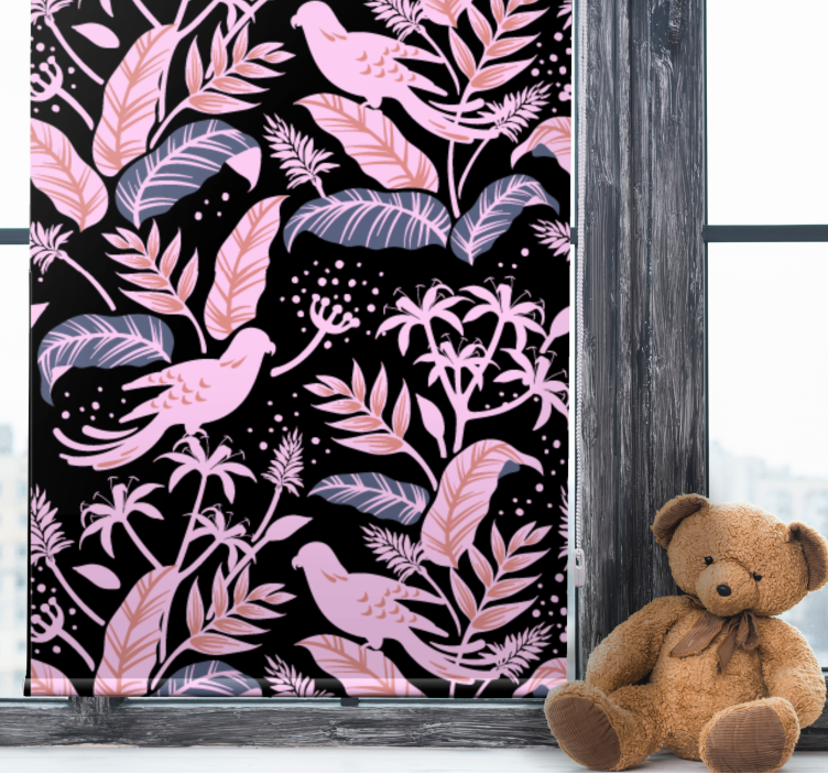 Tropinių paukščių motyvai roletas su gyvūnais - „Tenstickers“