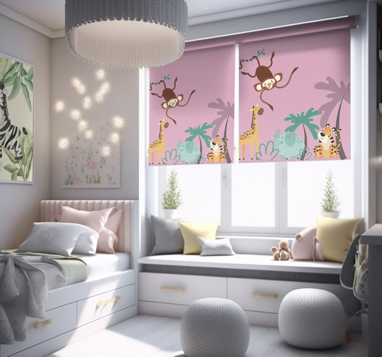 "boho" vaikai džiunglėse įvairias gyvūnų roletai - „Tenstickers“