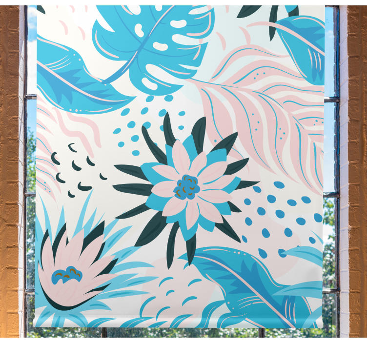 Botaninio modelio dizainas Roletai gėlės ir augalai - „Tenstickers“