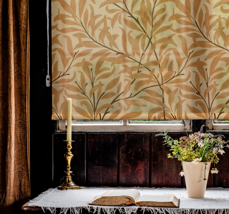 Botaninis lapų atspaudas Roletai gėlių - „Tenstickers“