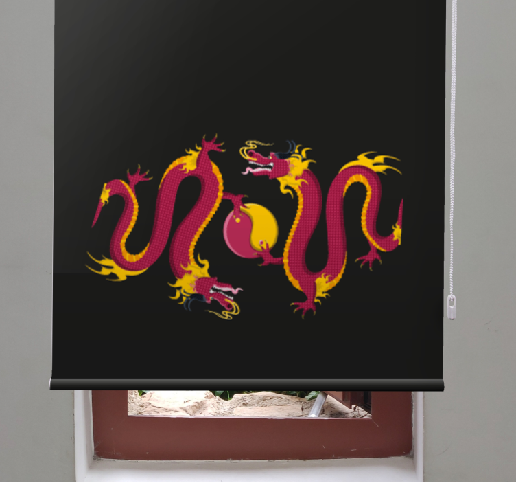 Didingas drakono dizainas roletas su gyvūnais - „Tenstickers“