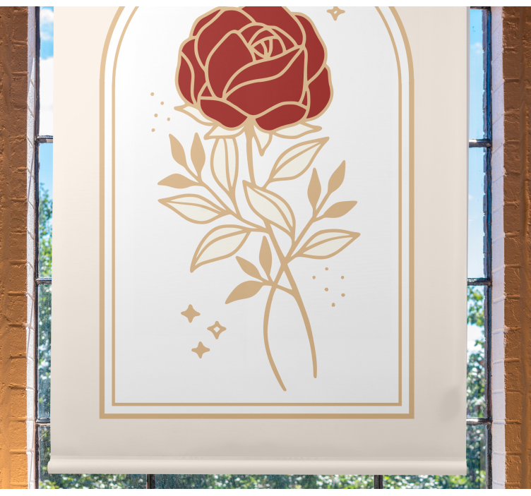 Smėlio spalvos išlenkta rožė Roletai elegantiškas - „Tenstickers“