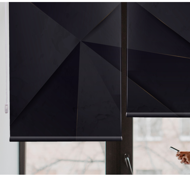 Geometriniai juodi motyvai Roletai tekstūra ir raštas - „Tenstickers“