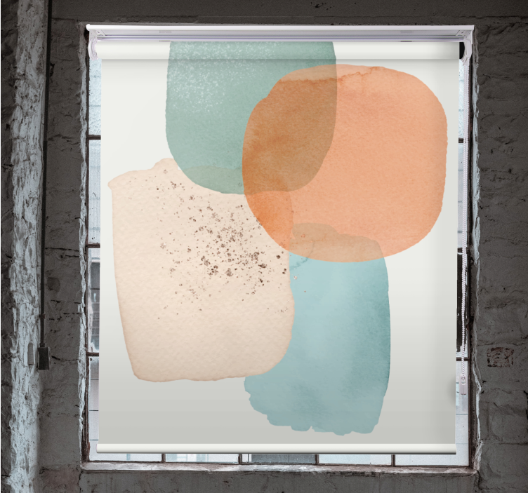 Geometrinių spalvų dėmės Roletai modernus - „Tenstickers“