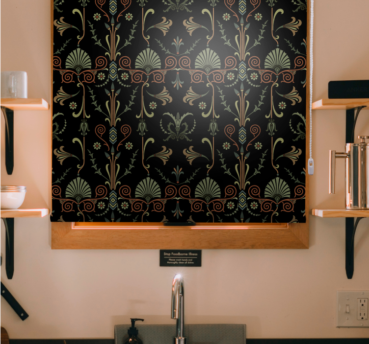 Grakštūs lapijos motyvai Roletai virtuvei - „Tenstickers“