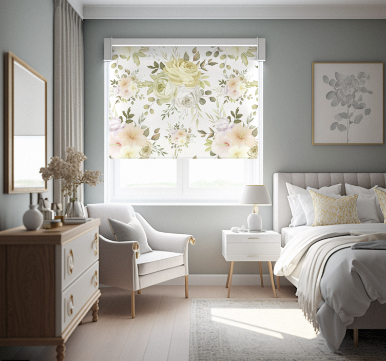 Graži gėlių besiūlių raštų gėlių žaliuzė - „Tenstickers“