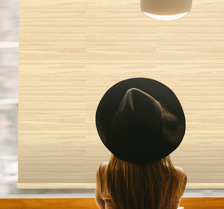 „japandi“ dizaino medžio efekto svetainės žaliuzės - „Tenstickers“