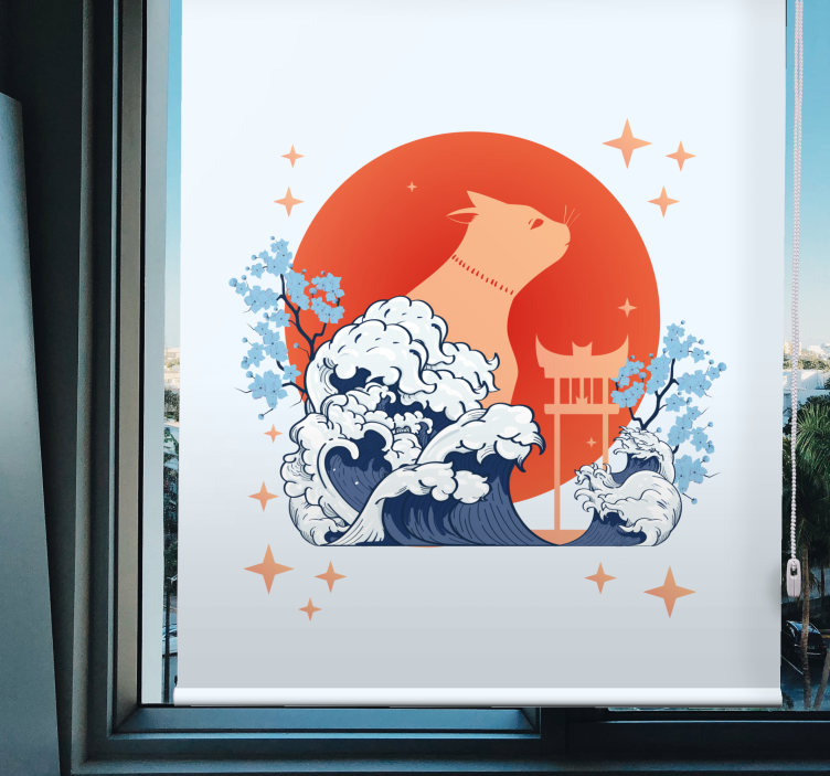 Katė su bangomis Roletai gyvūnai - „Tenstickers“