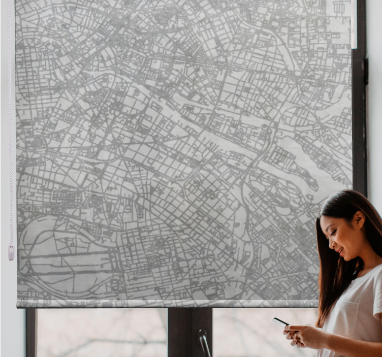 Miesto žemėlapio kontūras Roletai originalus - „Tenstickers“