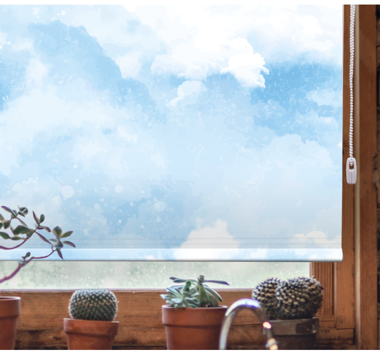 Minkštas mėlynas dizainas Roletai debesys - „Tenstickers“