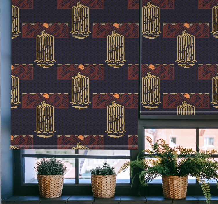 Saulėlydis su kriokliais Roletai daugiau derliaus - „Tenstickers“